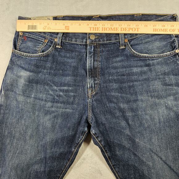 Polo Ralph Lauren Hampton Straight Leg Jeans Mens Size 38x30 Distressing READ - Picture 14 of 16